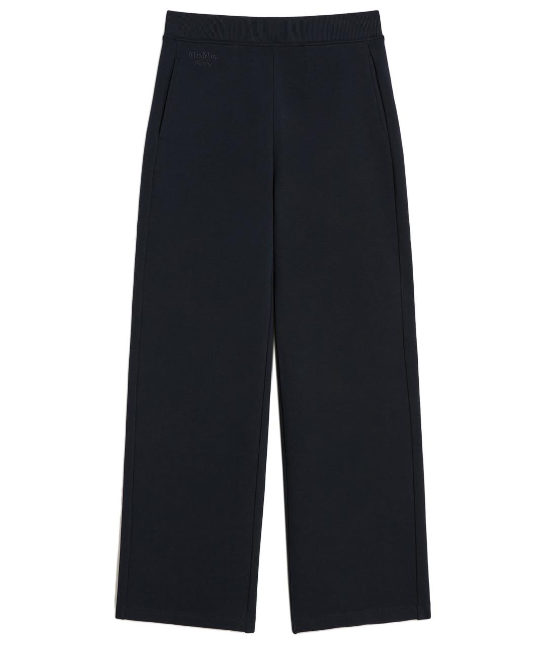 'S MAX MARA Темно-синие хлопковые прямые брюки, фото 1