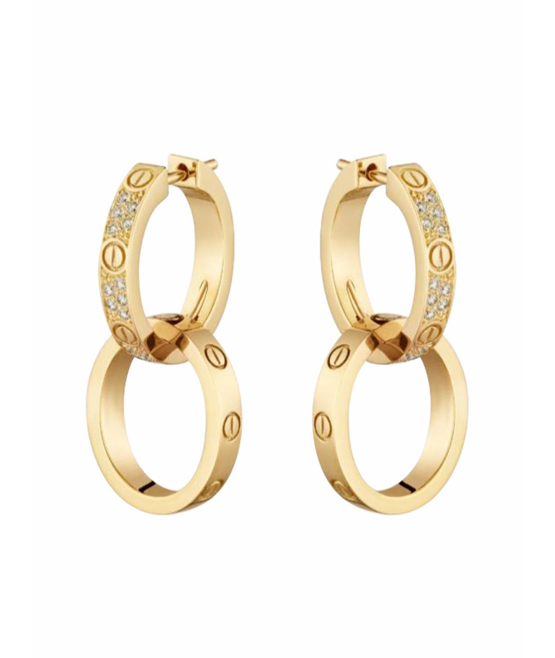 CARTIER Желтые серьги из желтого золота, фото 1