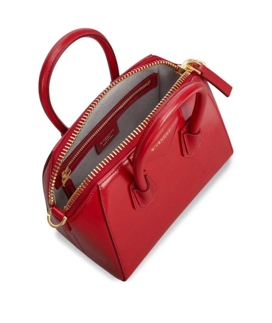 GIVENCHY Красная кожаная сумка тоут, фото 3