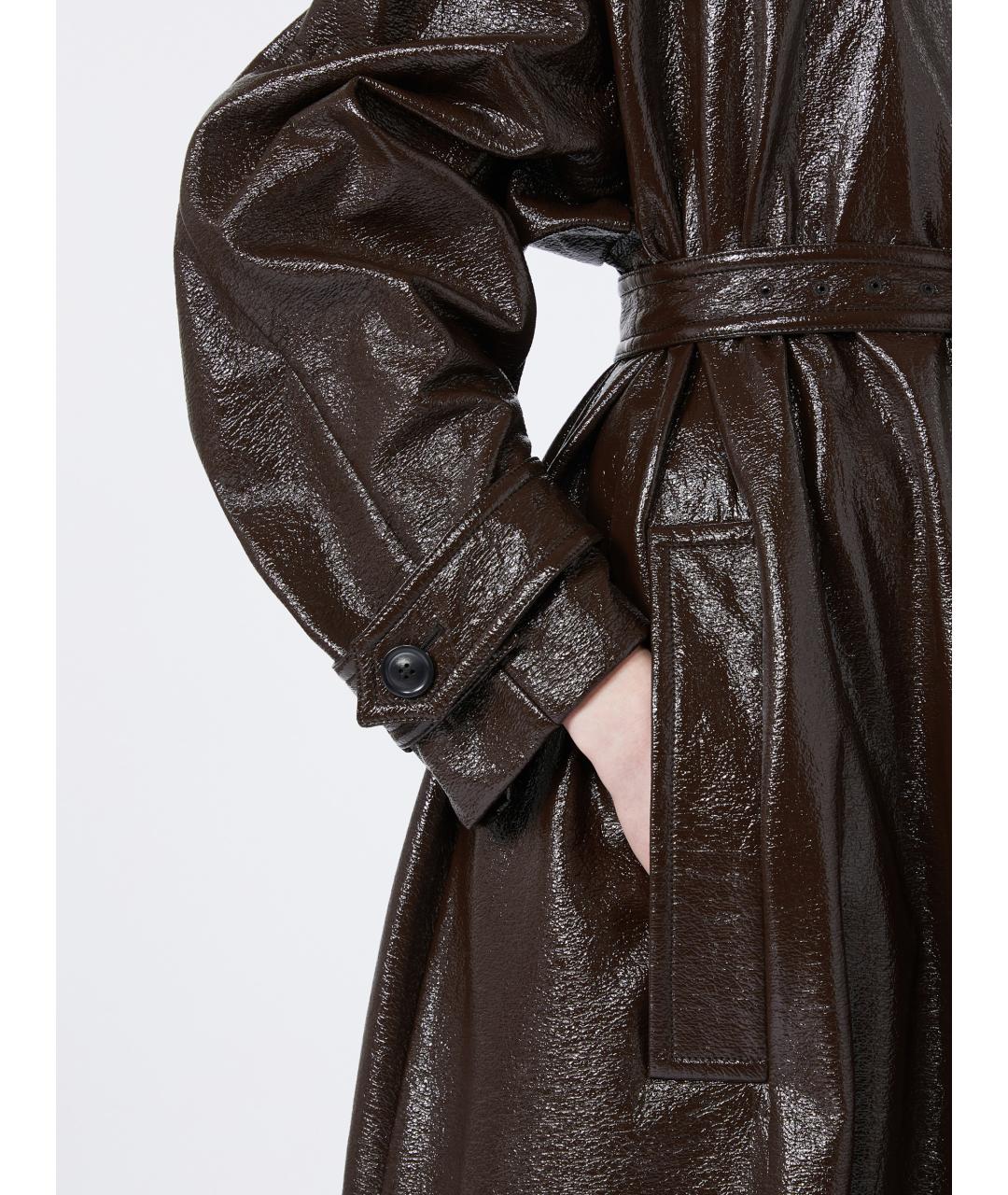 SPORTMAX Коричневый хлопковый тренч/плащ, фото 6