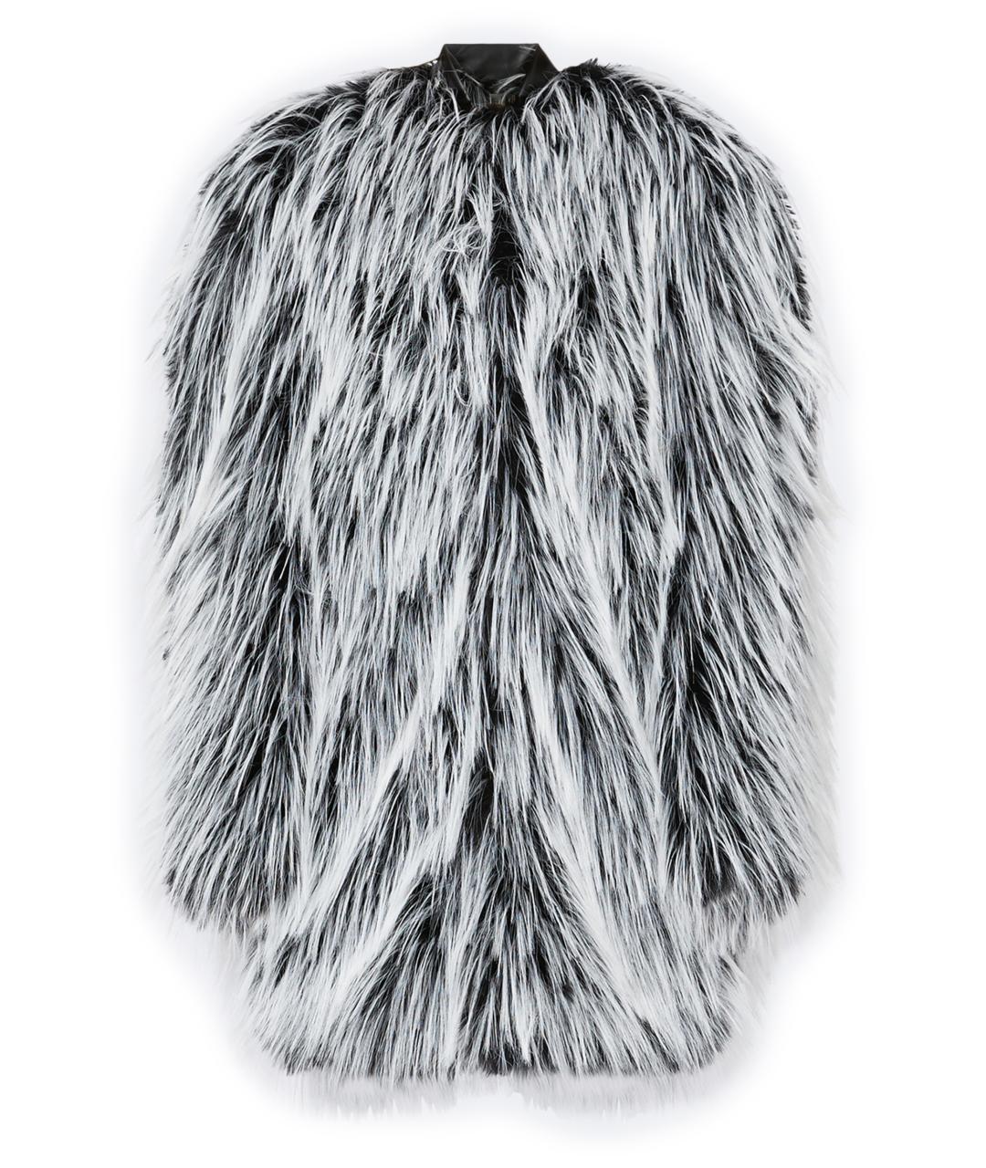 SPORTMAX Серая полиэстеровая шуба, фото 1