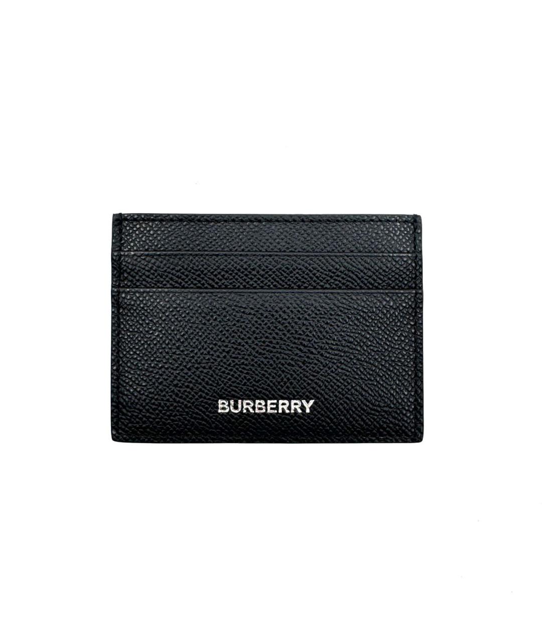 BURBERRY Черный кожаный кардхолдер, фото 1