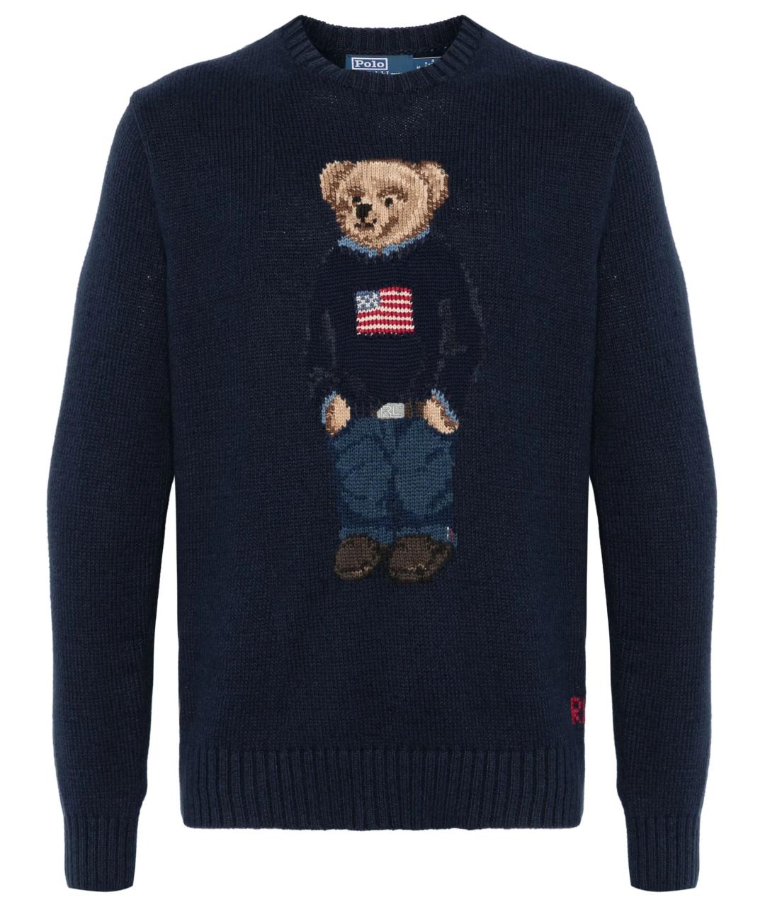 POLO RALPH LAUREN Синий хлопковый джемпер / свитер, фото 1