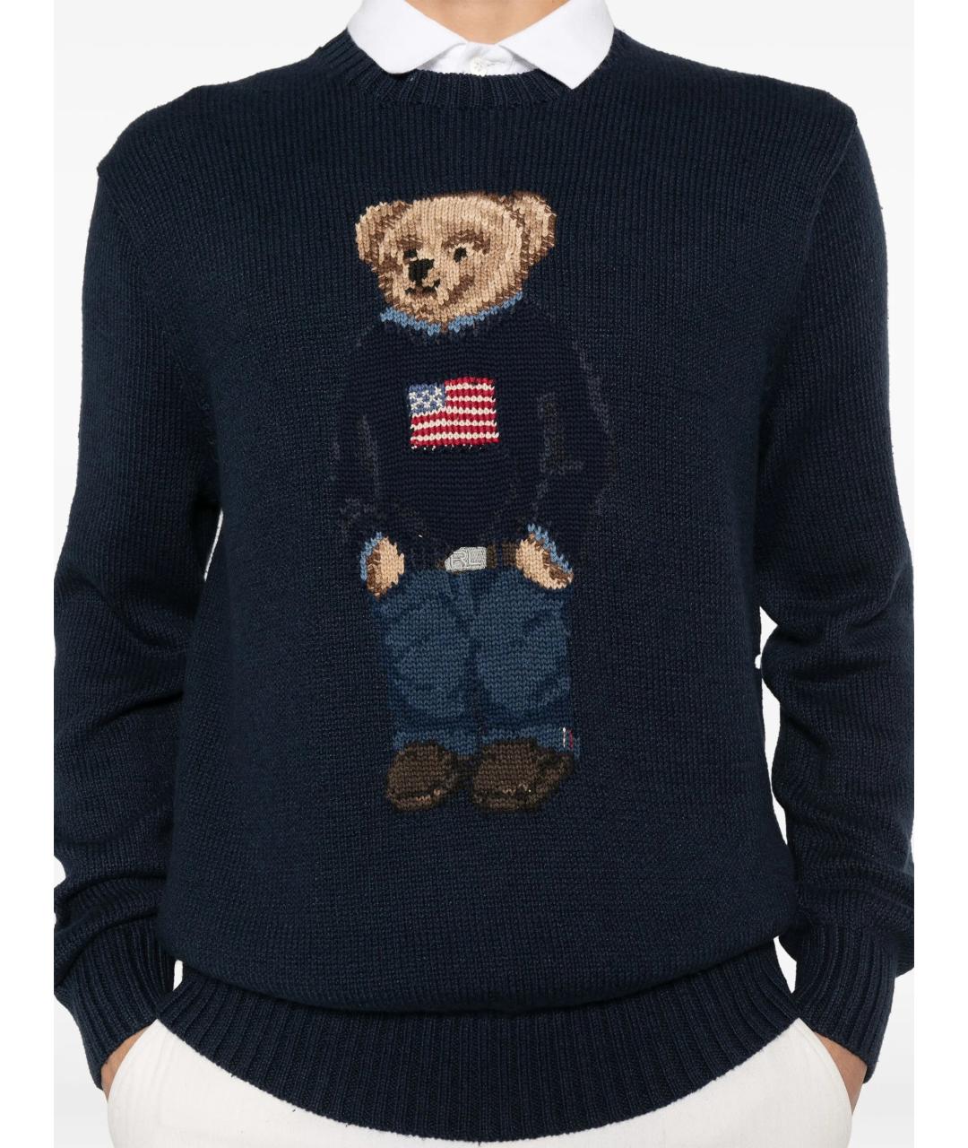 POLO RALPH LAUREN Синий хлопковый джемпер / свитер, фото 5