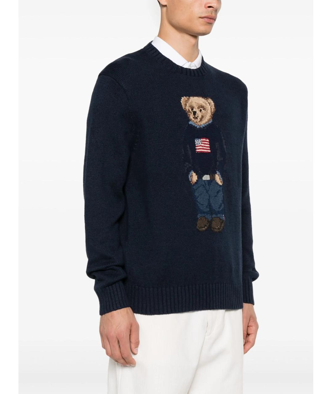 POLO RALPH LAUREN Синий хлопковый джемпер / свитер, фото 3