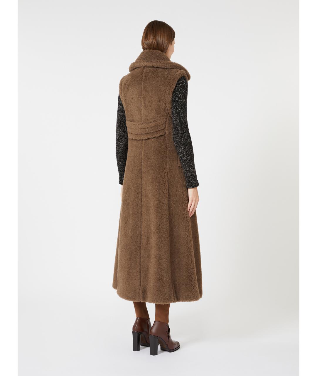 MAX MARA Коричневый шерстяной жилет, фото 4