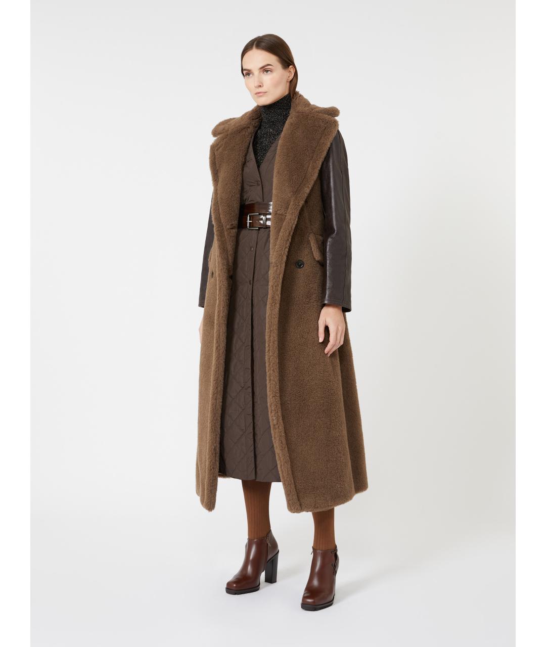 MAX MARA Коричневый шерстяной жилет, фото 2