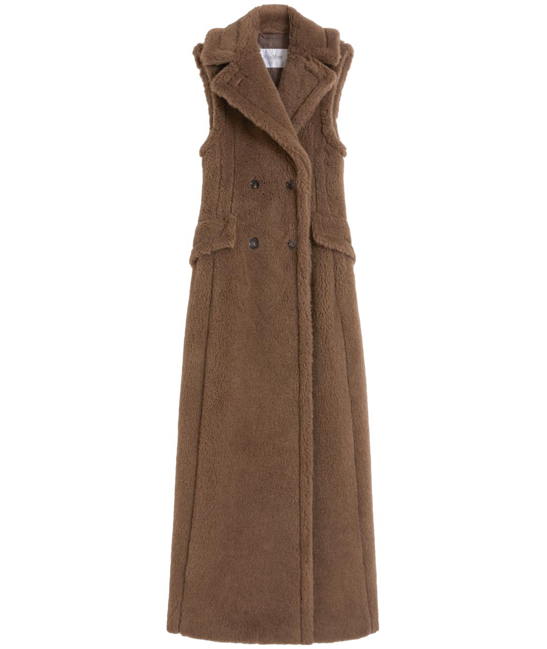 MAX MARA Коричневый шерстяной жилет, фото 1