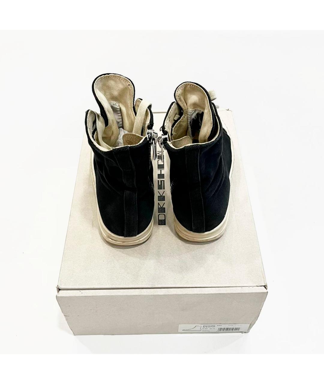 RICK OWENS Черные кеды, фото 4