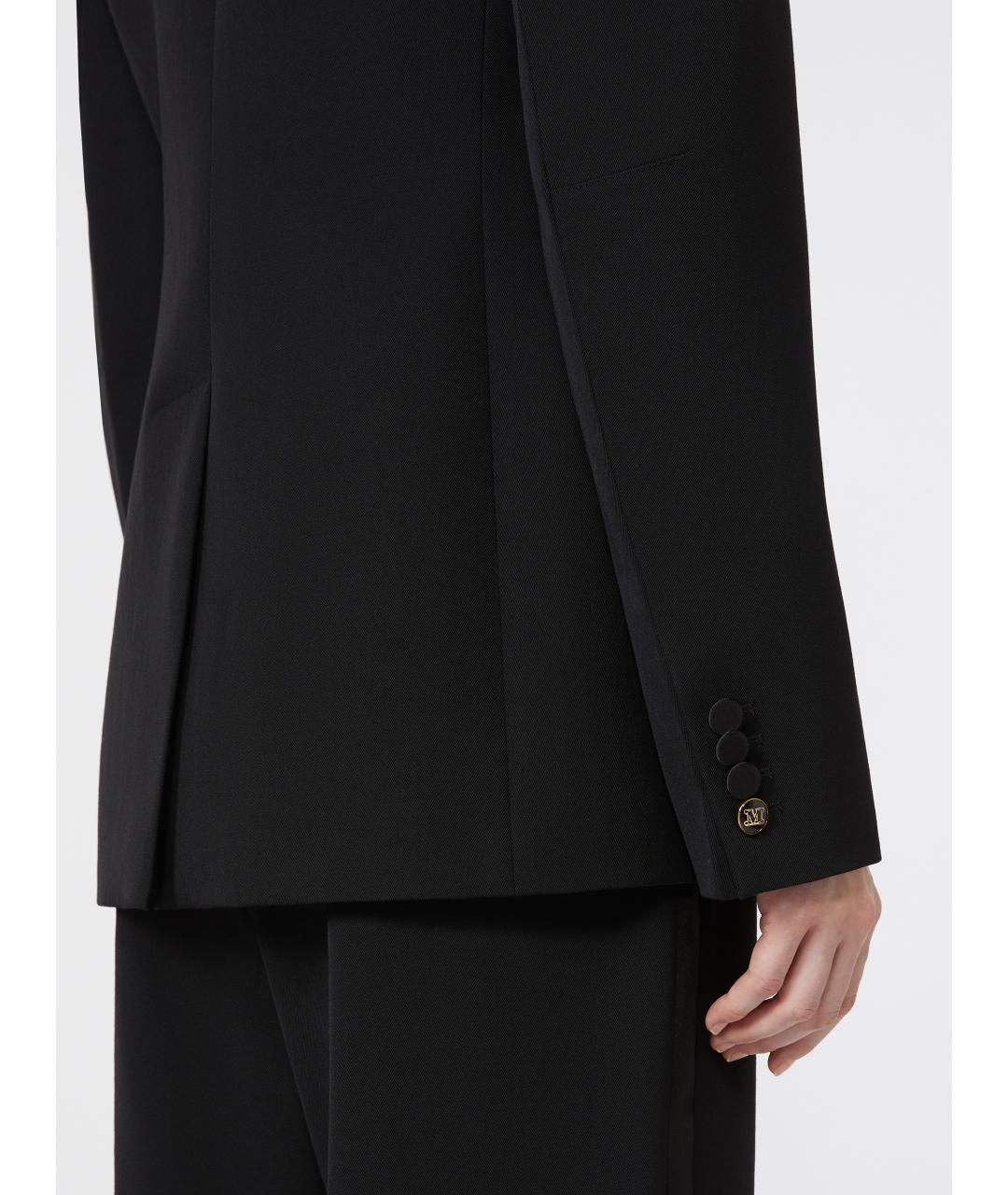 MAX MARA Черный шерстяной жакет/пиджак, фото 6