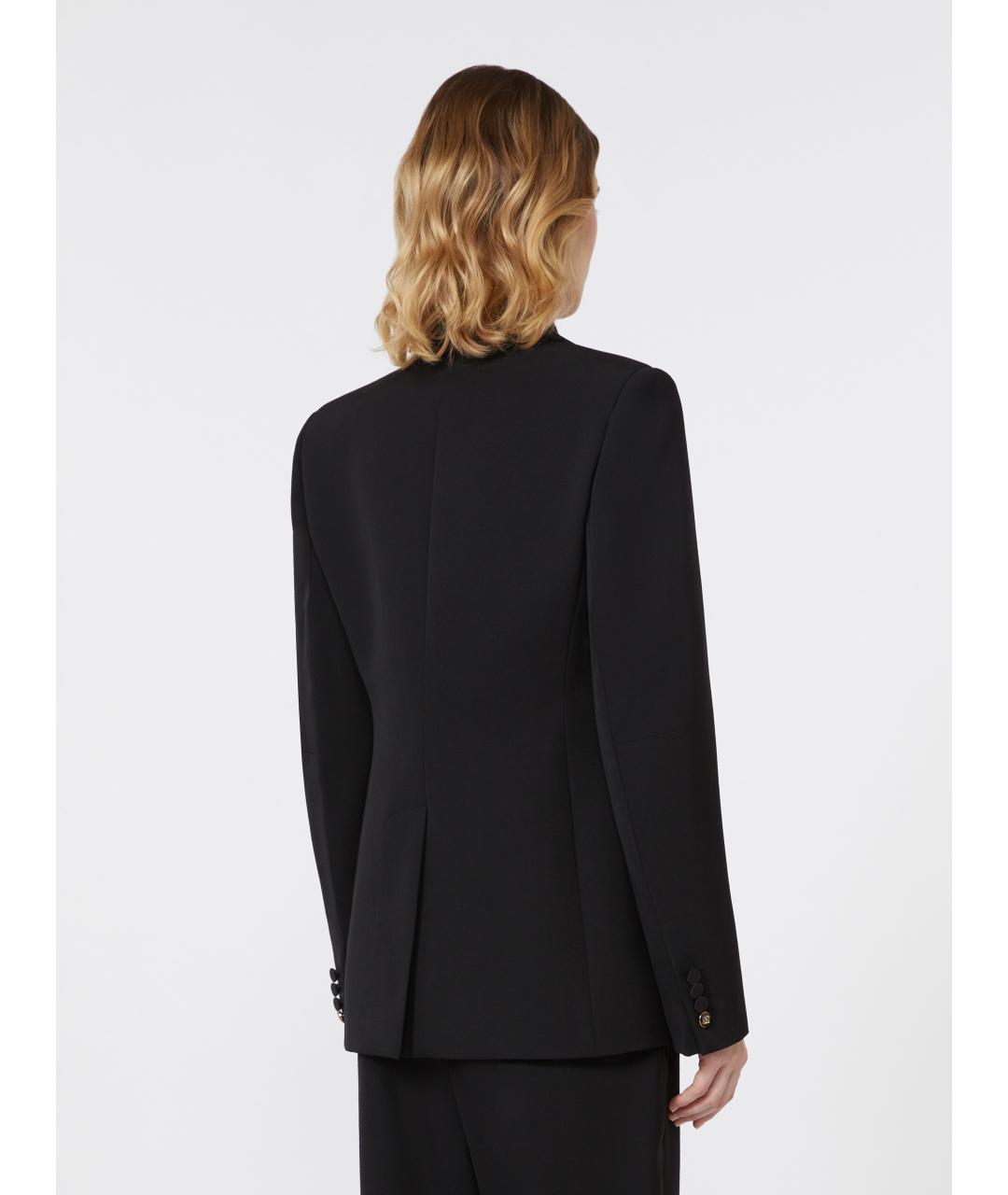 MAX MARA Черный шерстяной жакет/пиджак, фото 4