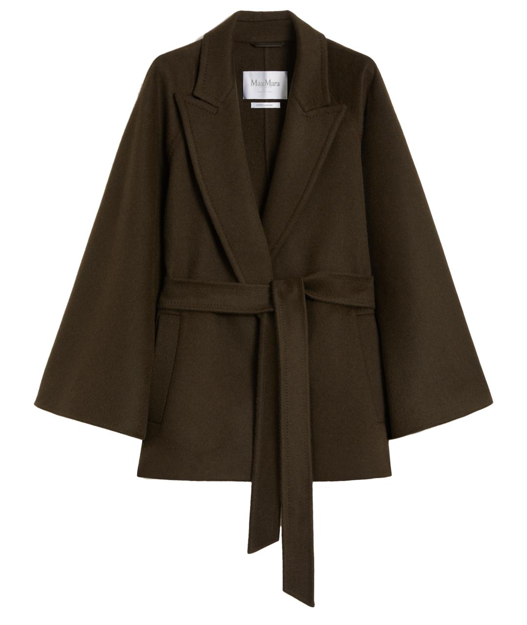 MAX MARA Зеленые шерстяное пальто, фото 1