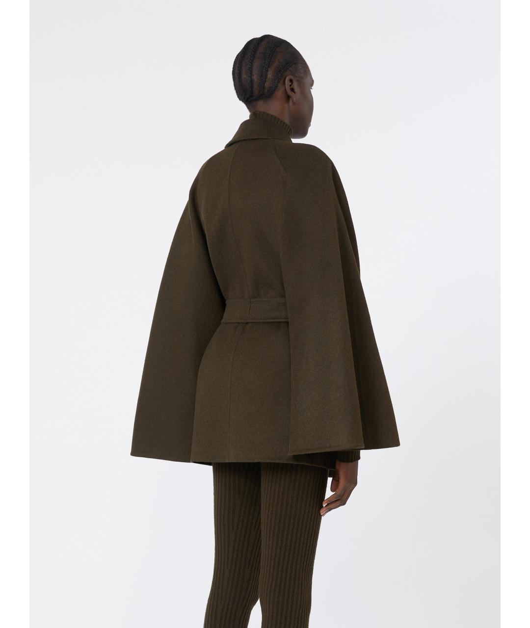 MAX MARA Зеленые шерстяное пальто, фото 4