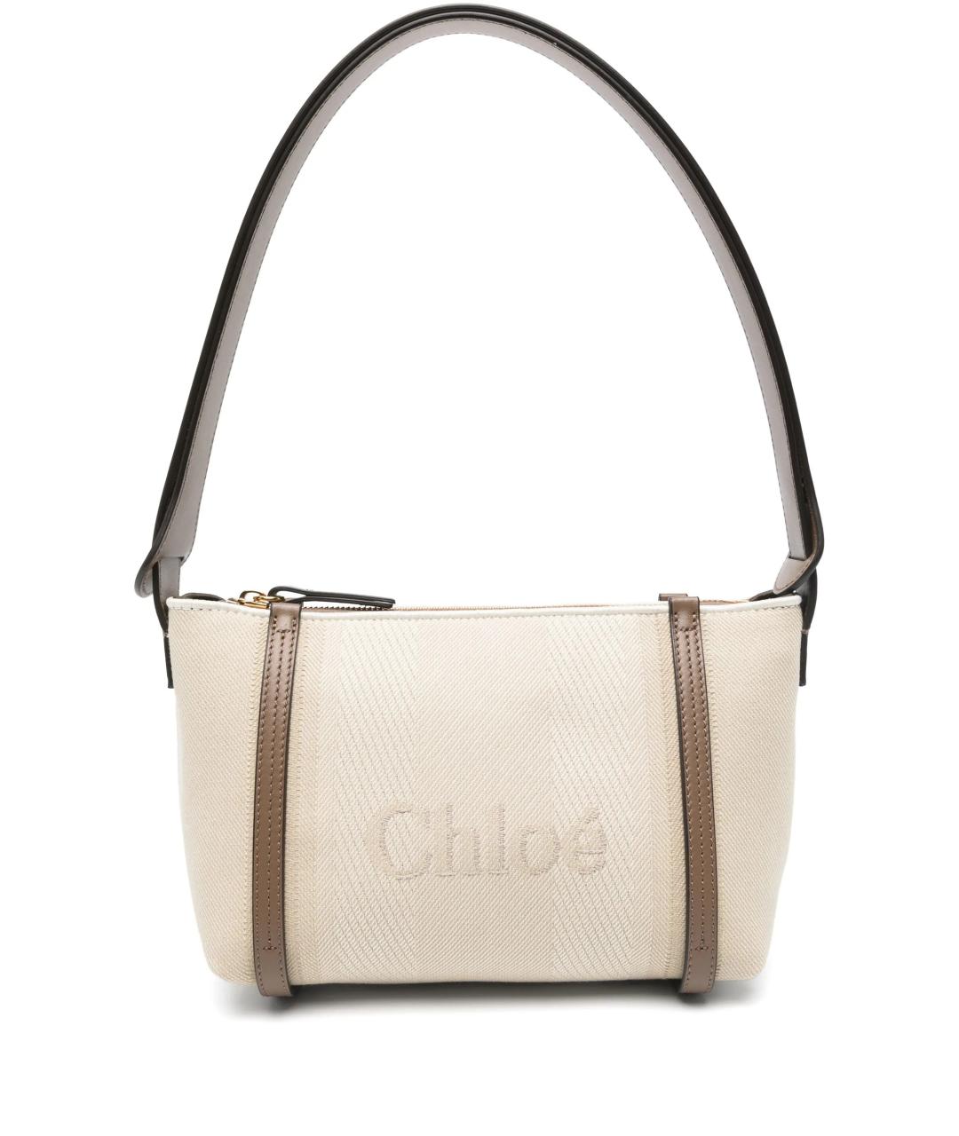 CHLOE Бежевая хлопковая сумка через плечо, фото 1
