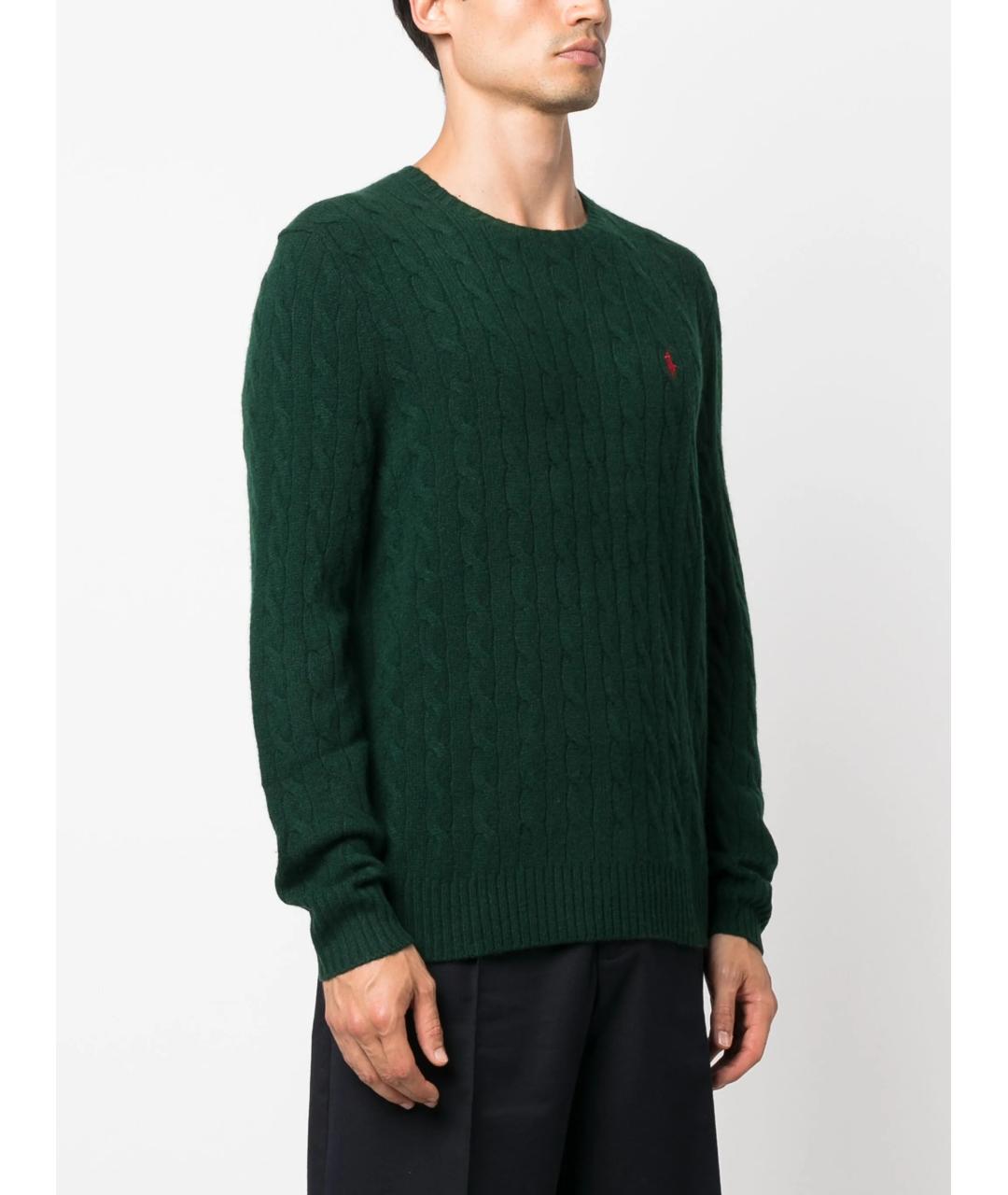 POLO RALPH LAUREN Зеленый шерстяной джемпер / свитер, фото 3