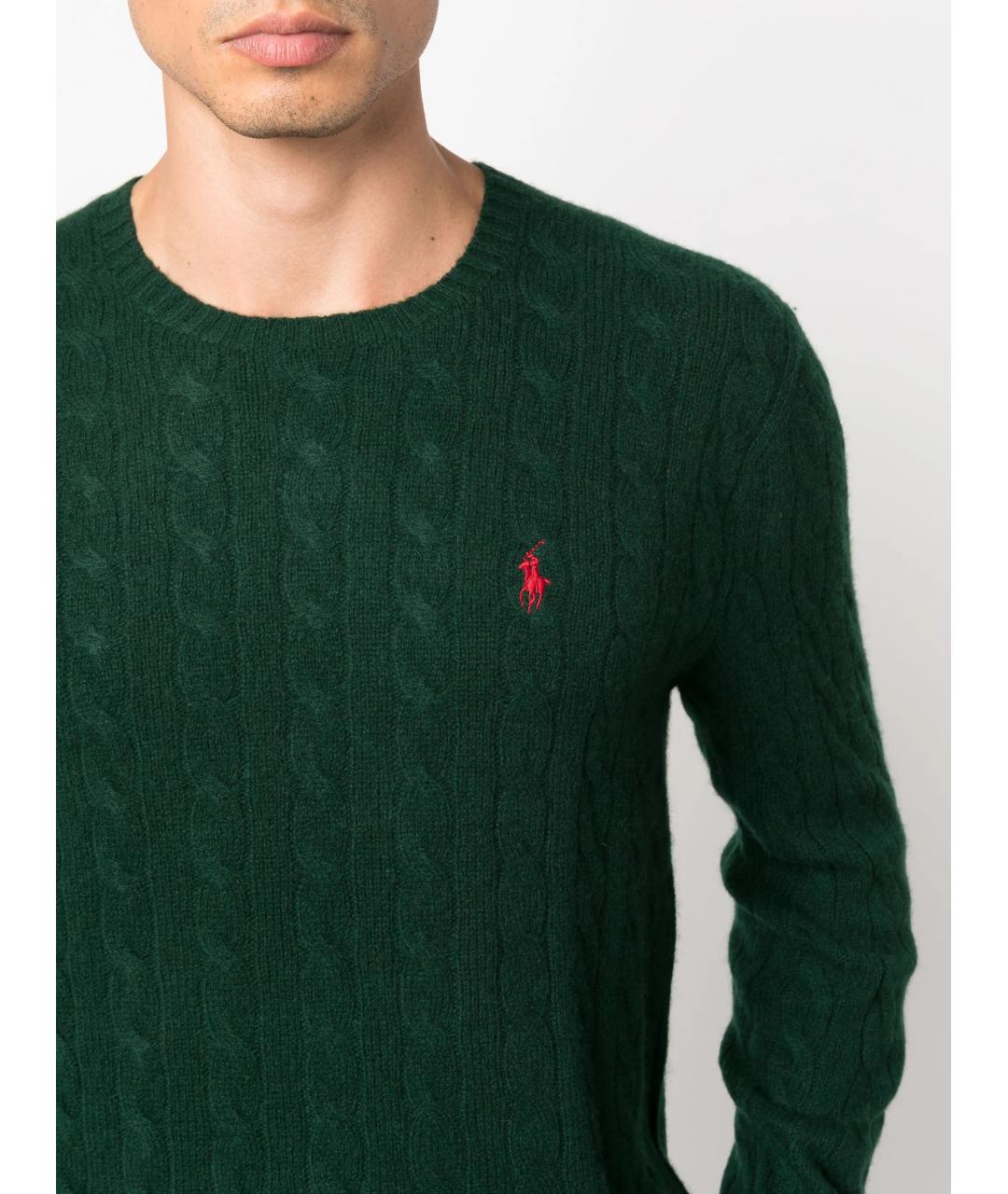 POLO RALPH LAUREN Зеленый шерстяной джемпер / свитер, фото 5
