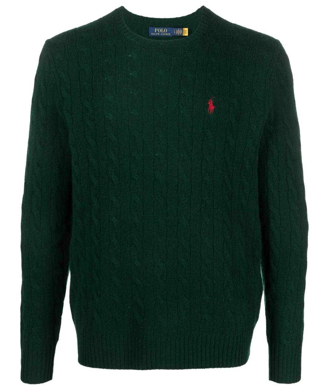 POLO RALPH LAUREN Зеленый шерстяной джемпер / свитер, фото 1