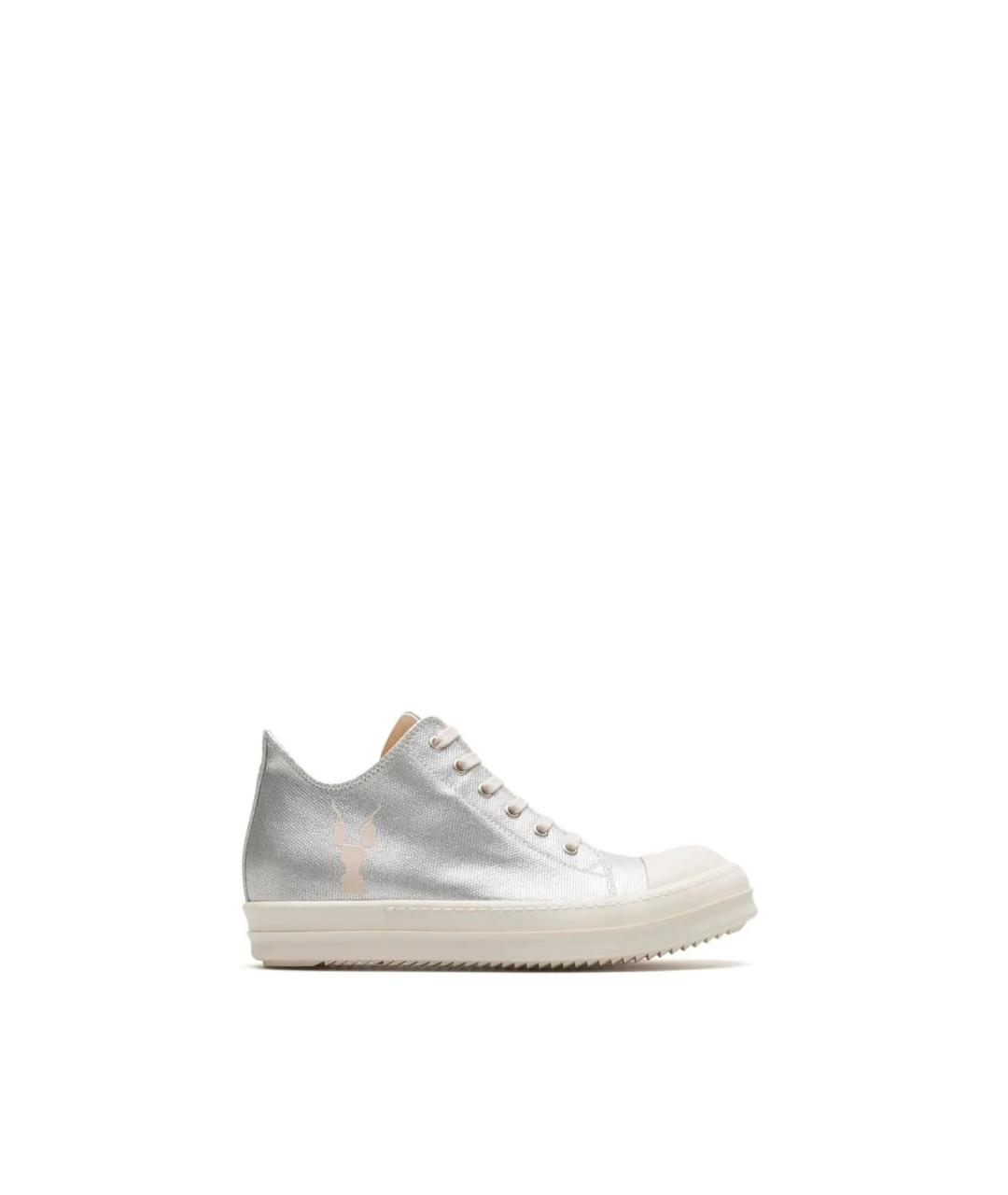 RICK OWENS Серебряные кеды, фото 10