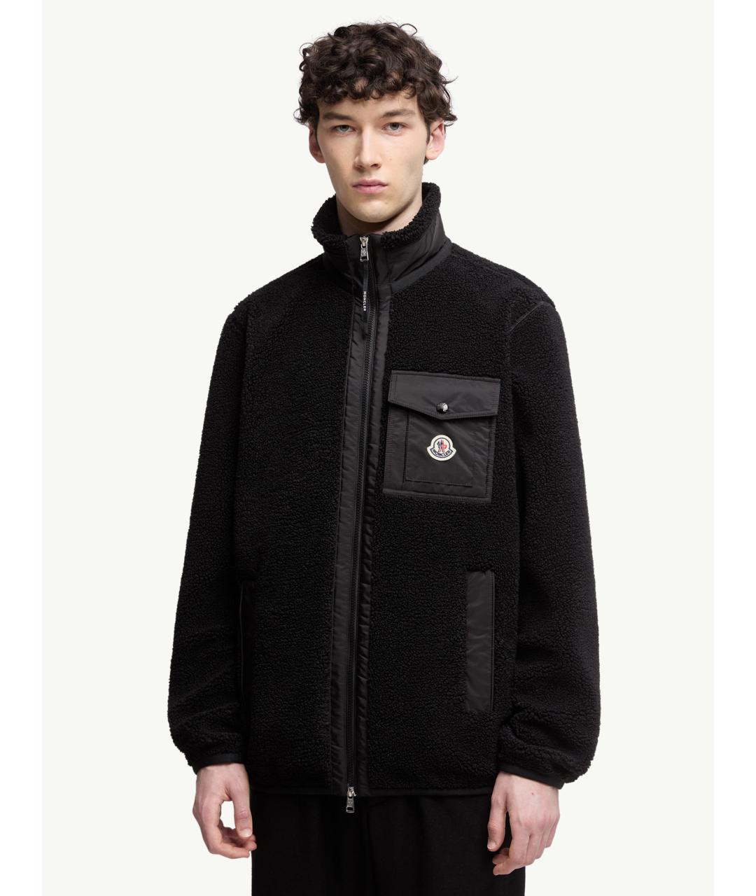 MONCLER Черный шерстяной кардиган, фото 4