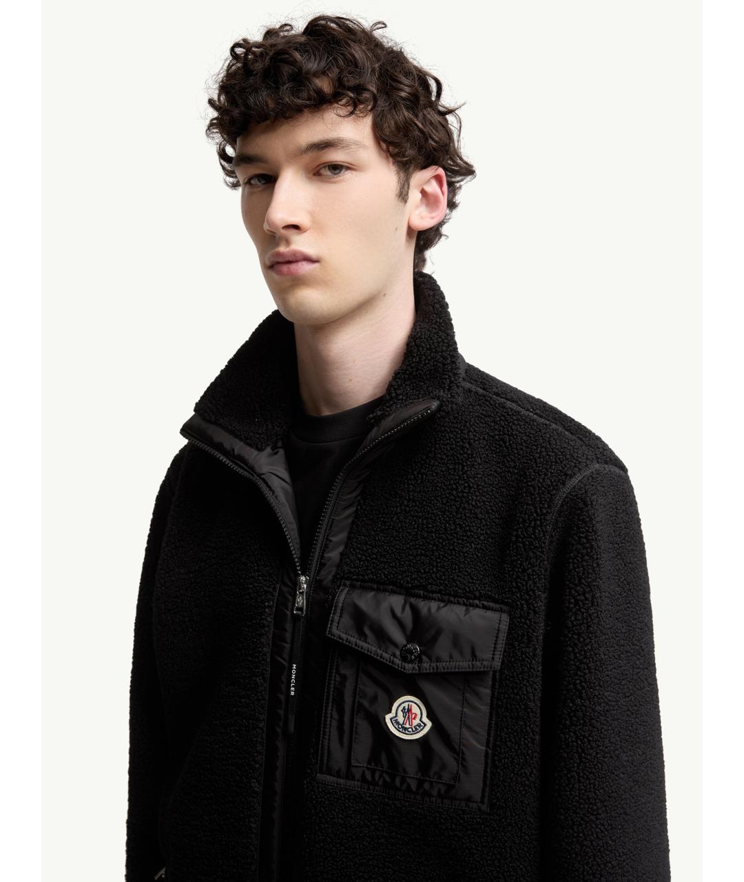 MONCLER Черный шерстяной кардиган, фото 3