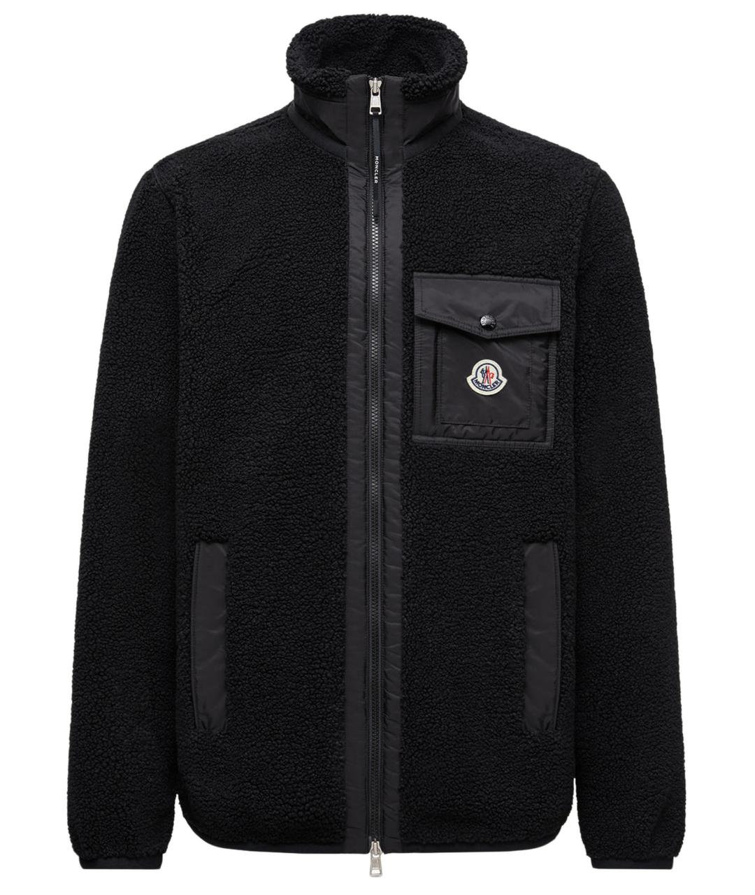 MONCLER Черный шерстяной кардиган, фото 1
