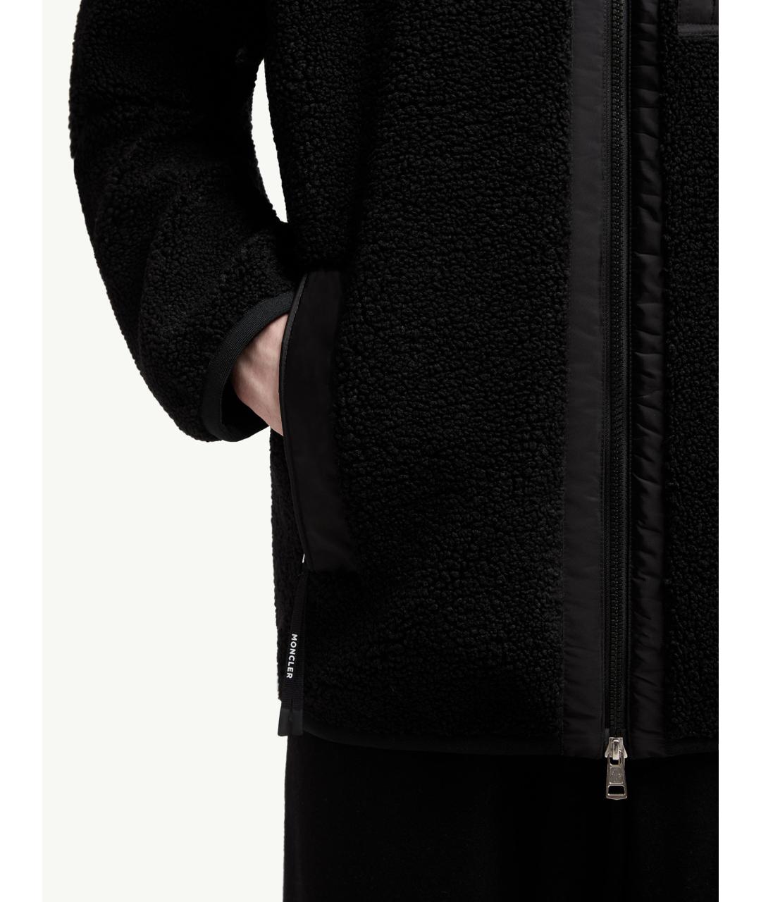 MONCLER Черный шерстяной кардиган, фото 6