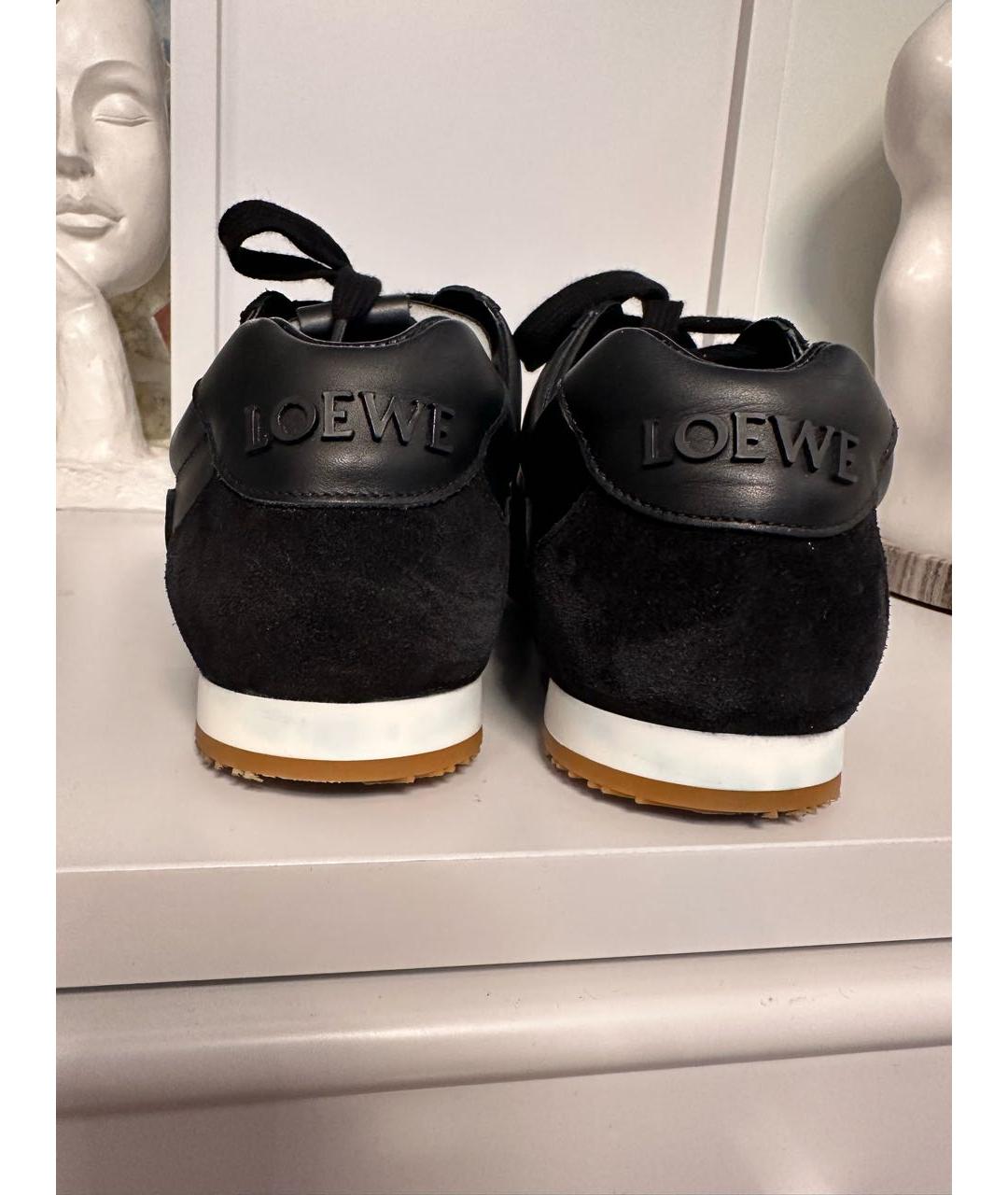 LOEWE Черные кроссовки, фото 4