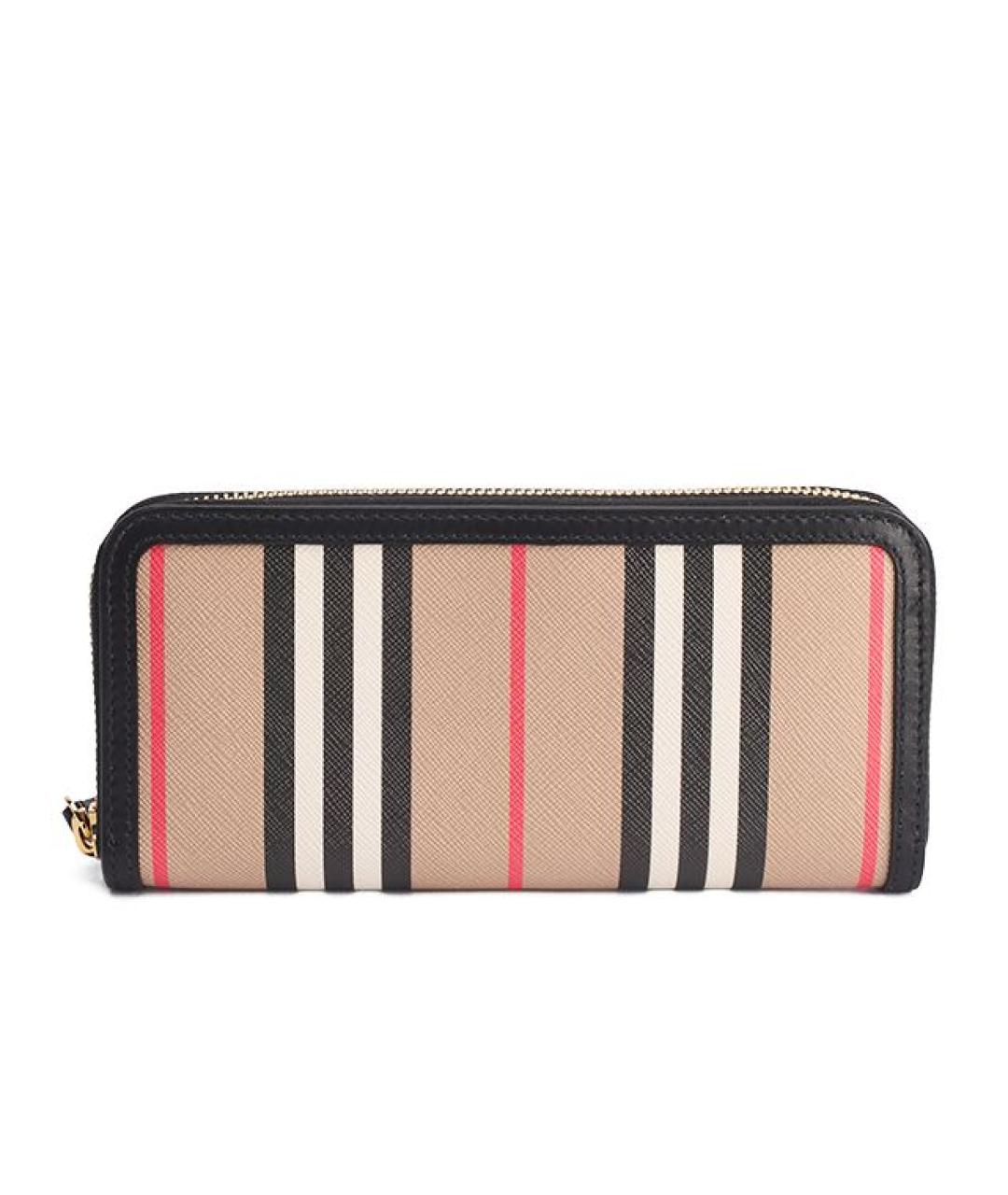 BURBERRY Бежевый кожаный кошелек, фото 1