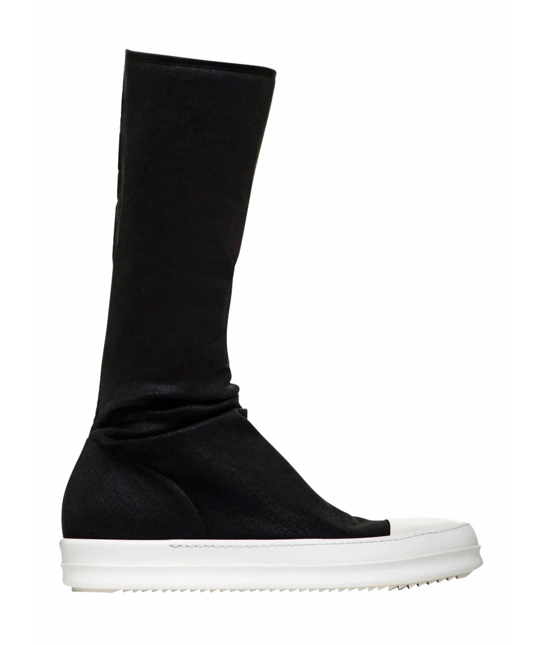 RICK OWENS Черные неопреновые кеды, фото 1