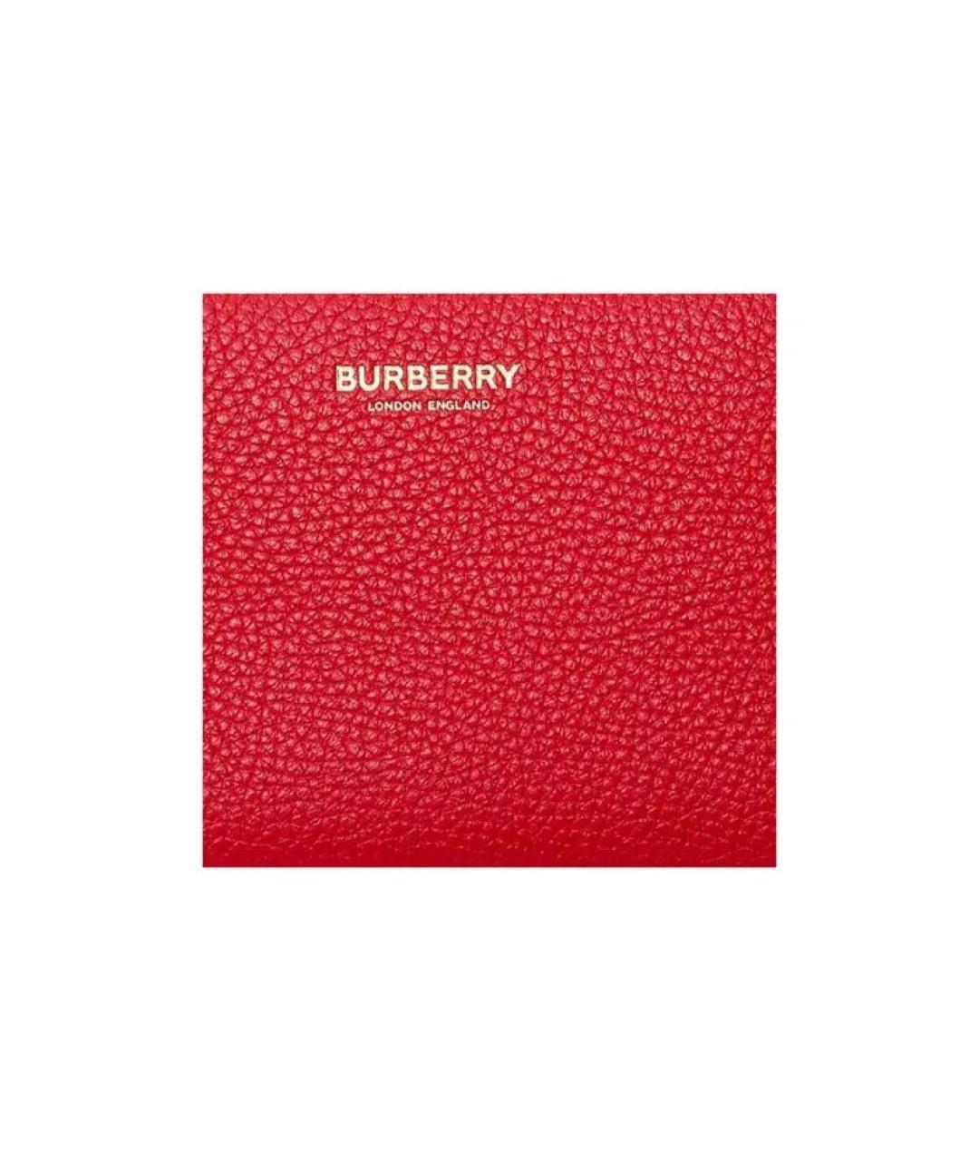 BURBERRY Красный кожаный кошелек, фото 3