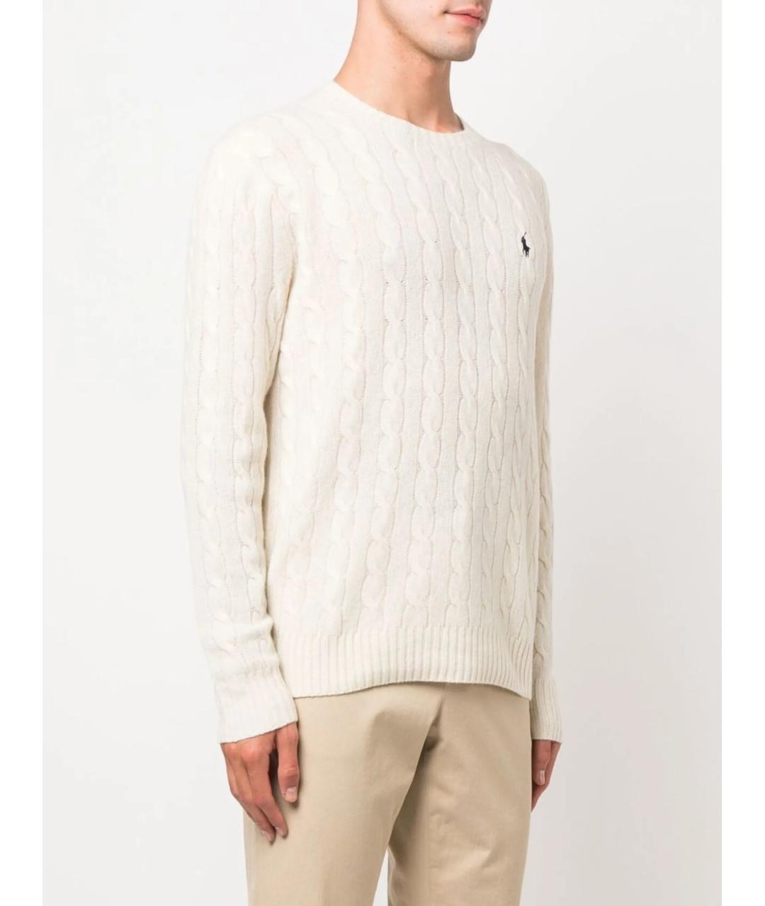 POLO RALPH LAUREN Белый шерстяной джемпер / свитер, фото 3