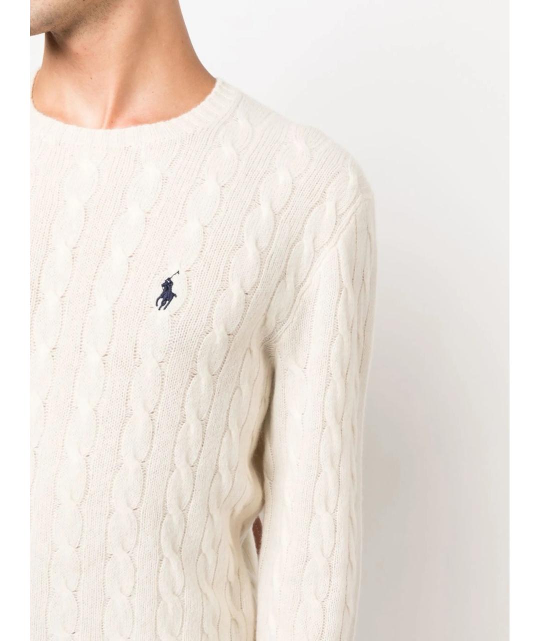 POLO RALPH LAUREN Белый шерстяной джемпер / свитер, фото 5