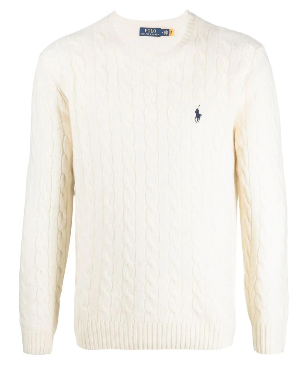 POLO RALPH LAUREN Белый шерстяной джемпер / свитер, фото 1