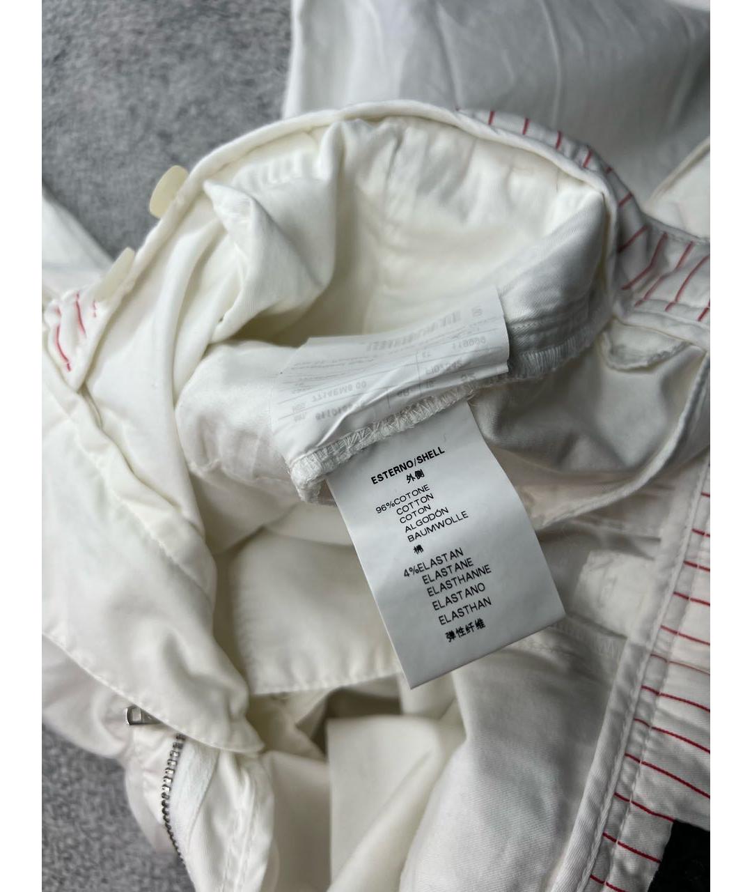 CORNELIANI Белые хлопко-эластановые брюки чинос, фото 8