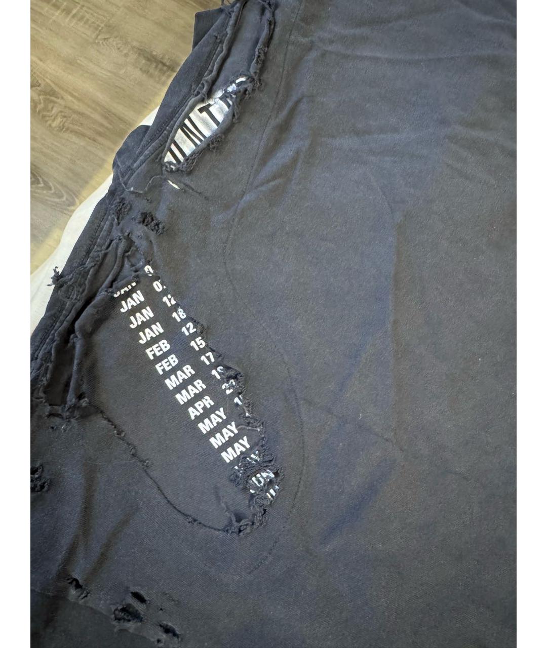 BALENCIAGA Черная хлопковая футболка, фото 4