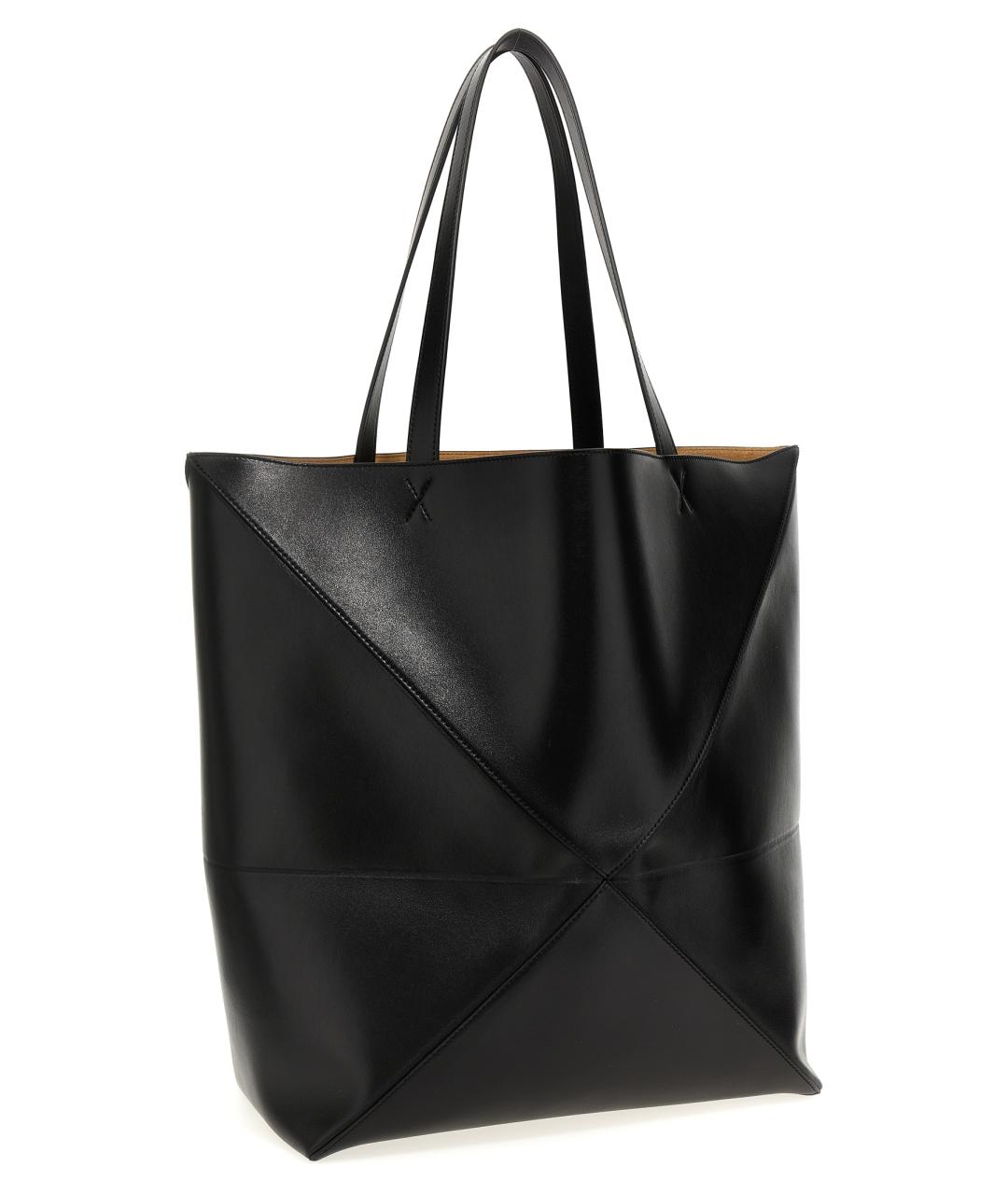 LOEWE Черная кожаная сумка тоут, фото 2