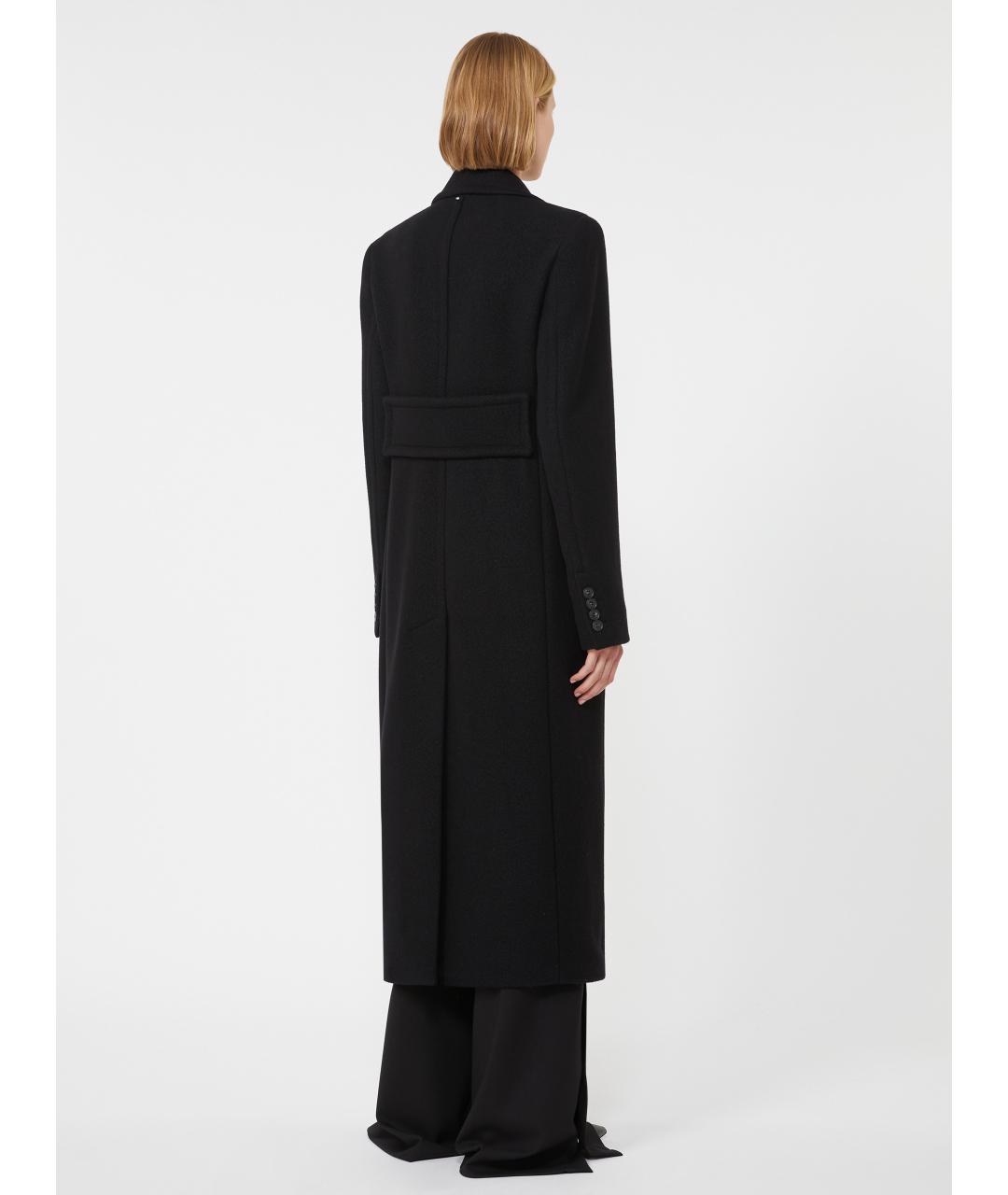 SPORTMAX Черное шерстяное пальто, фото 3