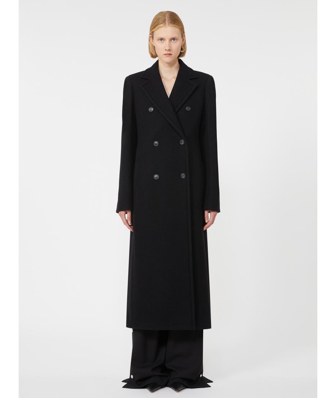 SPORTMAX Черное шерстяное пальто, фото 2