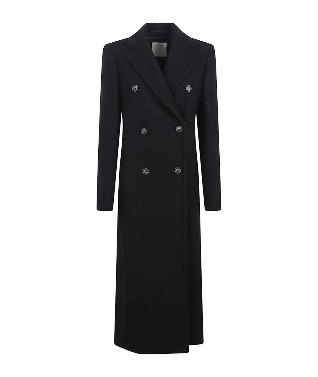 SPORTMAX Черное шерстяное пальто, фото 1