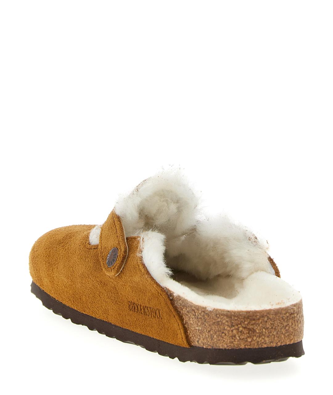 BIRKENSTOCK Коричневые кожаные сабо, фото 3
