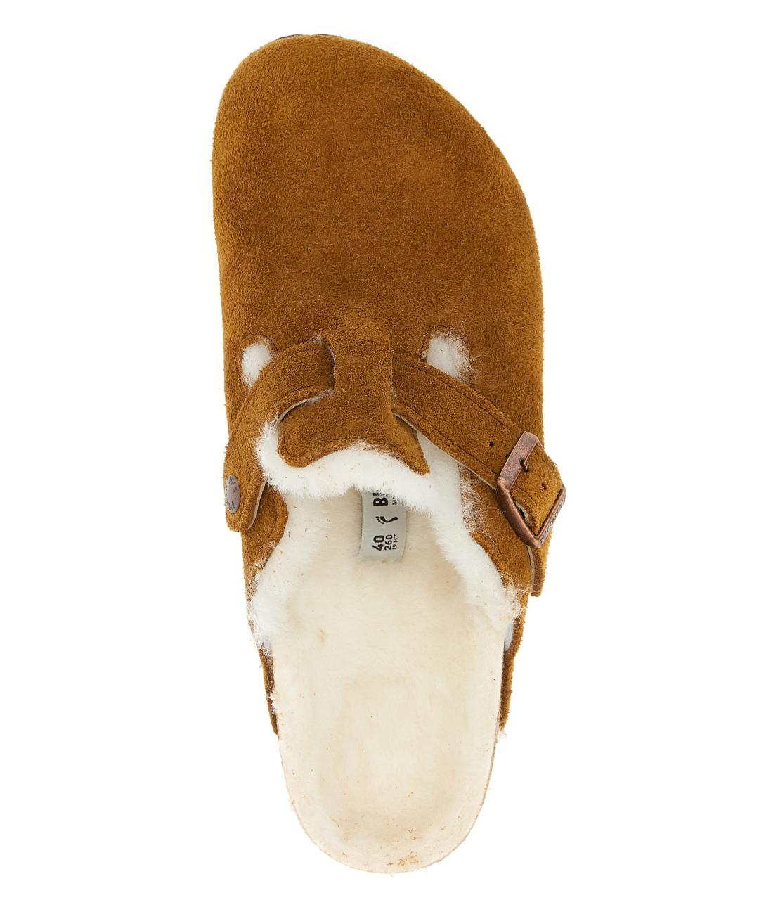 BIRKENSTOCK Коричневые кожаные сабо, фото 4