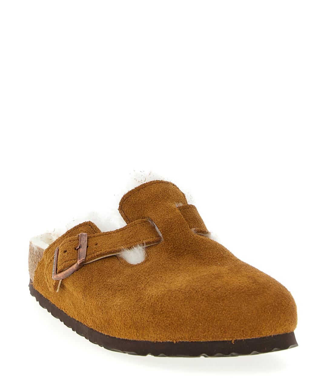 BIRKENSTOCK Коричневые кожаные сабо, фото 2
