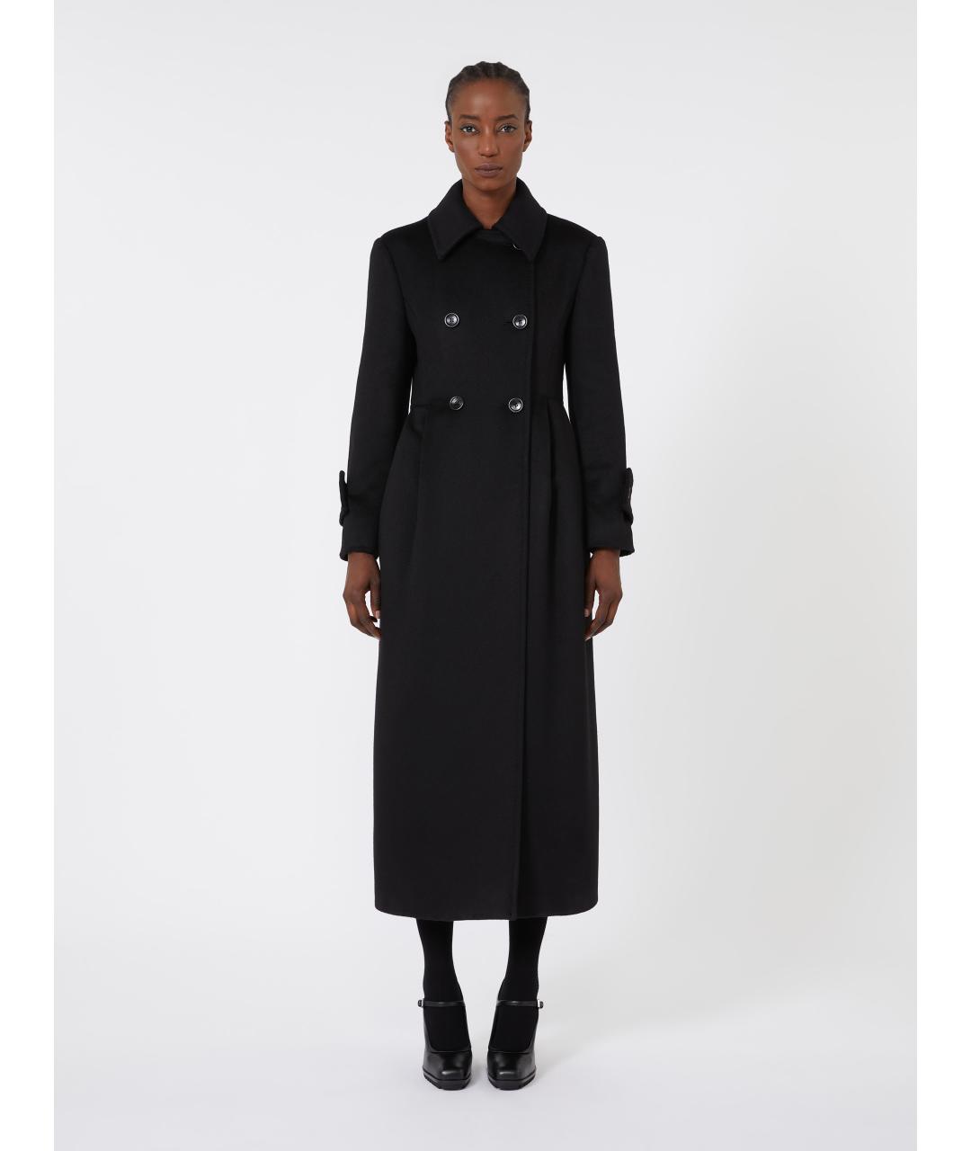 MAX MARA Черное шерстяное пальто, фото 3