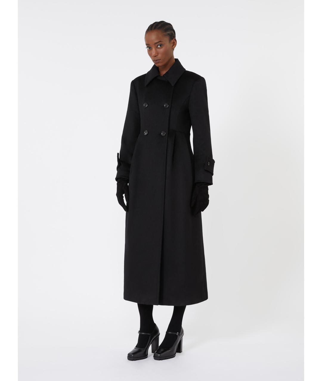 MAX MARA Черное шерстяное пальто, фото 2