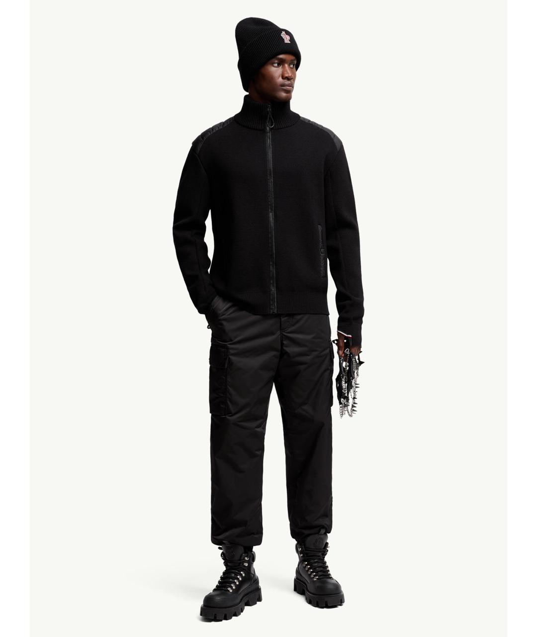 MONCLER Черный шерстяной кардиган, фото 2