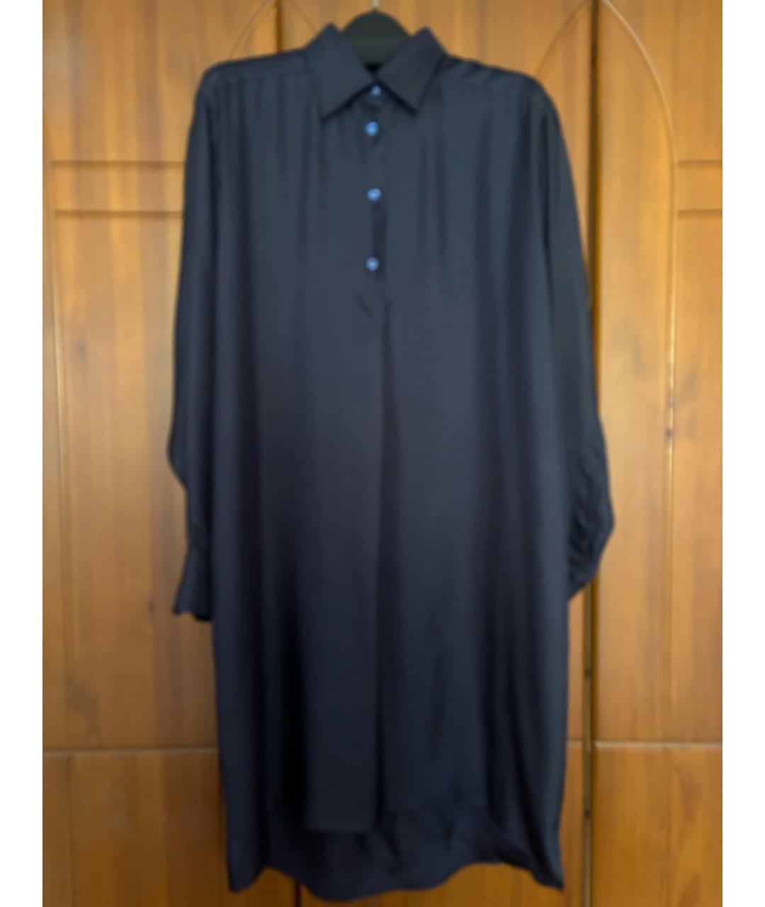 MAISON MARGIELA Синее шелковое платье, фото 9