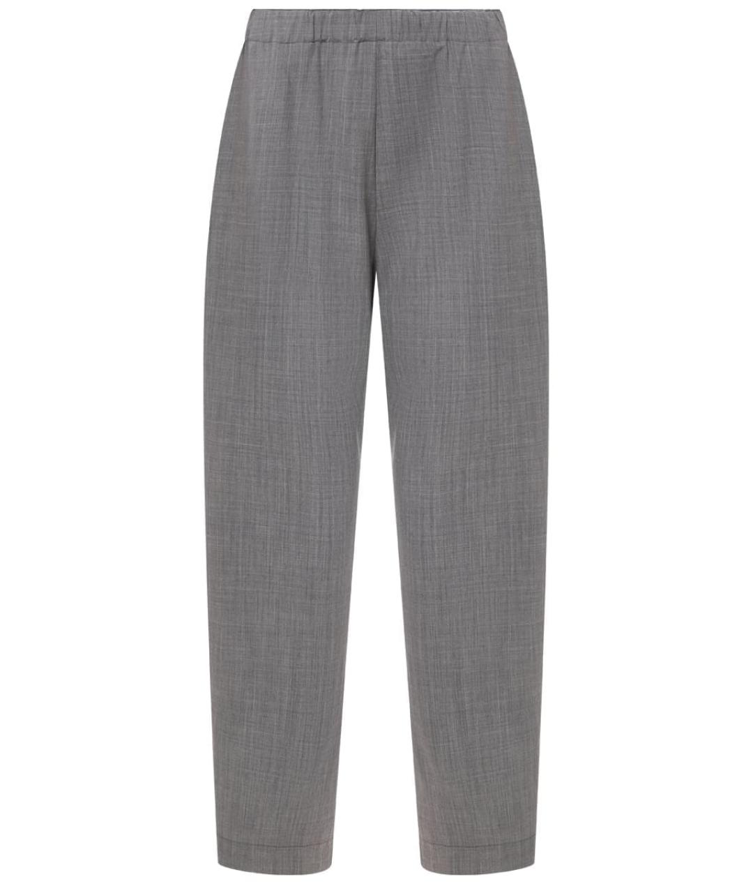 FABIANA FILIPPI Серые шерстяные прямые брюки, фото 1