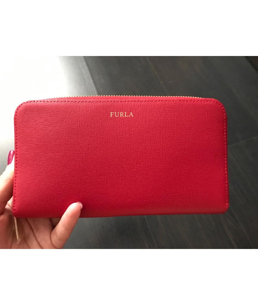 FURLA Красный кожаный кошелек, фото 2