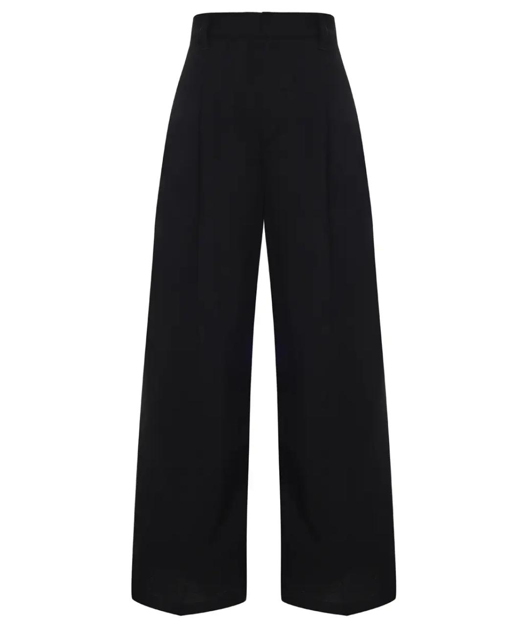 BRUNELLO CUCINELLI Черные хлопковые прямые брюки, фото 1