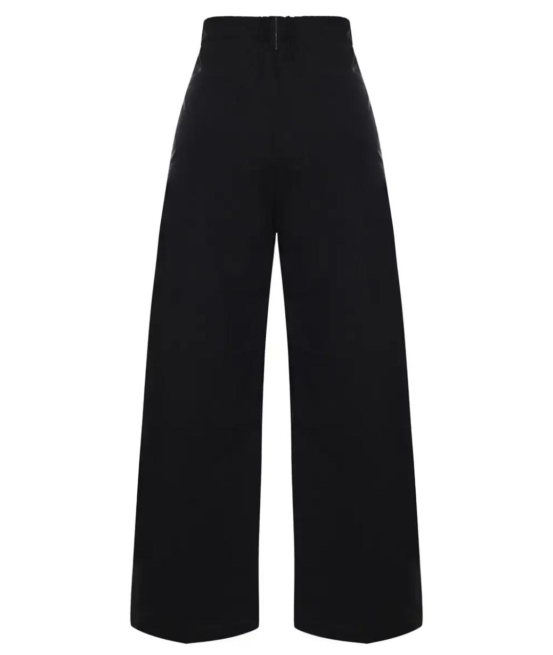 BRUNELLO CUCINELLI Черные хлопковые прямые брюки, фото 2